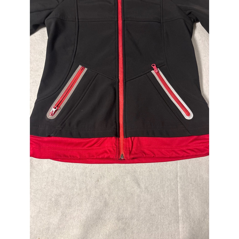Athleta Softshell Jacket Womens Medium Black Red … - image 4